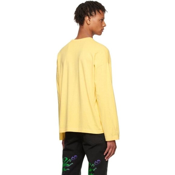 Vivendii Organic Cotton Long Sleeve T-Shirt L Mens Yellow Look Around $170 - Picture 14 of 15